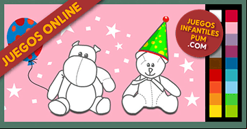 Dibujos infantiles para colorear online y gratis: pintar el cumplea